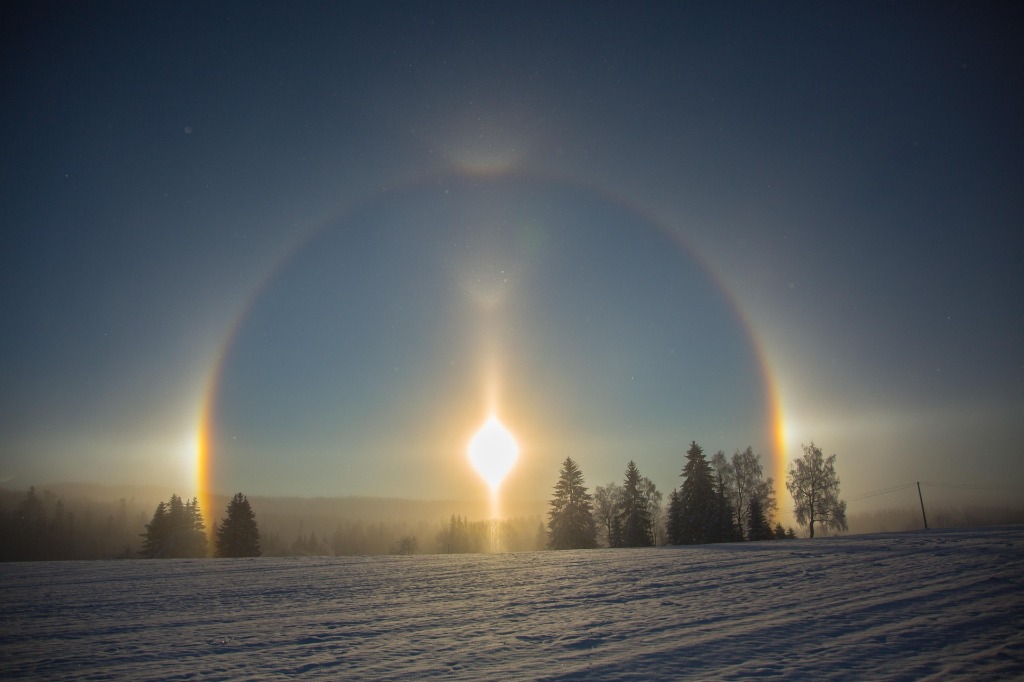 Natural Fractals & Alpine Sun Halo Phenomenon in Val d'Isère